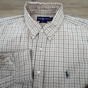 Polo Ralph Lauren "Blake" Men's Button Down Shirt - Black Plaid - Size XL - EUC